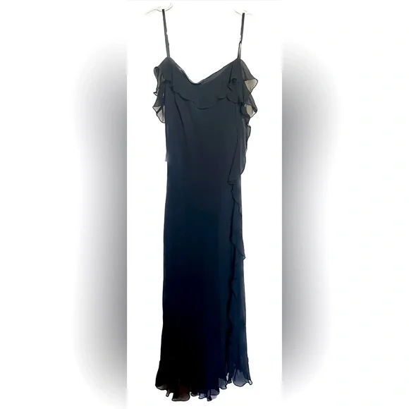 warehouse black midi dress Black Warehouse Sequin Sheer Crinkle Column Midi Dress
